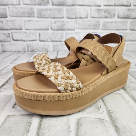Rothy's The Lightweight Wedge Women's Sz 9.5 Beach Sand Chunky Platform Sandals - Picture 3 of 10